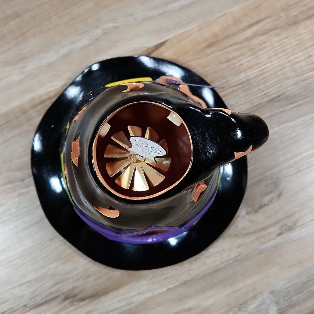 💜Partylite Black Whimsical Witch Hat Tealight Candle Holder - Picture 7 of 10